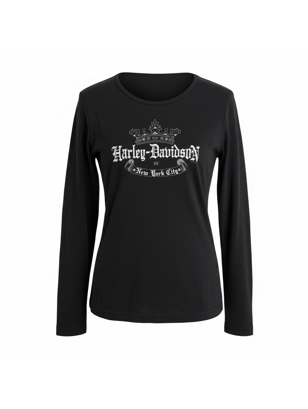 2006 Harley Davidson NYC Twin Towers Y2K Women's Long Sleeve Tee Sz Large